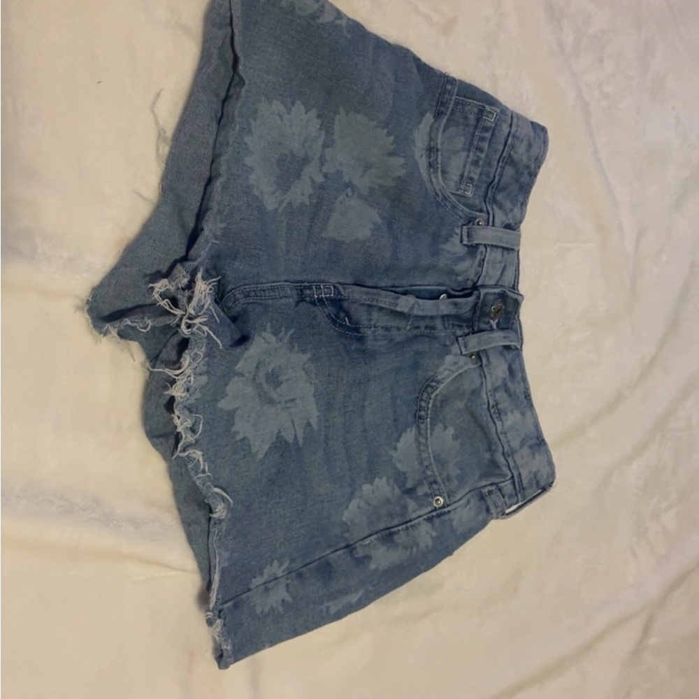 Wild Fable Blue Floral Jean Shorts